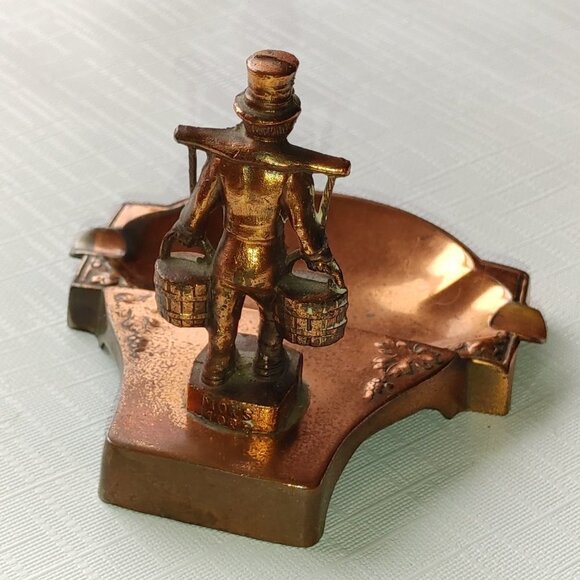 Collectible Ashtray Hummel HAMBURG Covered With copper Germany 70s Vinta… - Picture 2 of 5